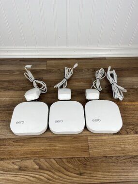 Eero Pro B010001 2nd Generation AC Tri-Band Mesh Router - White - 3 Pack Bundle